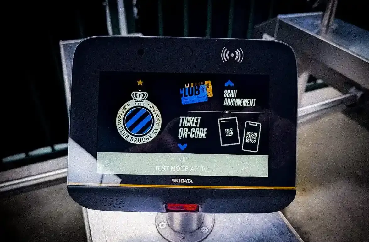 Toegangsscanner van Club Brugge aan het stadion